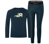 super.natural - Kid's Tundra175 Dog Excursion Set - Sous-vêtement mérinos - 128 - blueberry / various