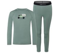 super.natural - Kid's Tundra175 Dog Excursion Set - Sous-vêtement mérinos - 152 - eucalyptus / various
