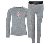 super.natural - Kid's Tundra175 Ski Bunny Set - Sous-vêtement mérinos - 128 - cashmere grey melange / various