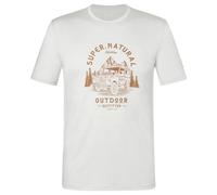 super.natural - Landi Bio Jersey Tee - Haut en mérinos - XL - white stone melange / kangaroo