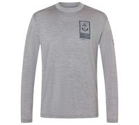 super.natural - Lil Anchor Bio Jersey L/S - Haut en mérinos - XL - cashmere grey melange / blueberry