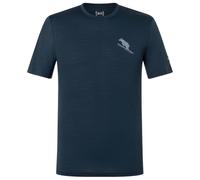 super.natural - Little Flear Tee - Haut en mérinos - M - blueberry / foggy blue