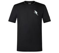 super.natural - Little Flear Tee - Haut en mérinos - M - jet black / vapor grey