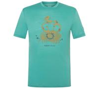 super.natural - Mr Crab Tee - Haut en mérinos - XL - lagoon green / various