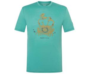 super.natural - Mr Crab Tee - Haut en mérinos - XL - lagoon green / various