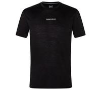 super.natural - New School Tee - Haut en mérinos - M - jet black melange / jet black