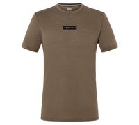 super.natural - New School Tee - Haut en mérinos - XL - stone grey
