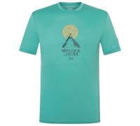 super.natural - No Map Tee - Haut en mérinos - L - lagoon green / various