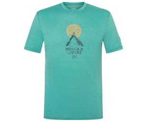 super.natural - No Map Tee - Haut en mérinos - XL - lagoon green / various