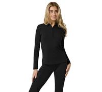 Super.natural Polo à Manches Longues Lux Zip Slim Fit