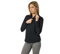 Polo zippé manches longues femme super.natural Noir S
