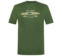 super.natural - River Pleasure Tee - Haut en mérinos - L - chive / various