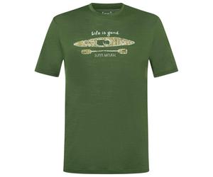 super.natural - River Pleasure Tee - Haut en mérinos - XL - chive / various