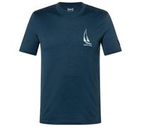 super.natural - Sailing Boat Bio Jersey Tee - Haut en mérinos - M - blueberry / white stone