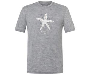 super.natural - Sea Star Tee - Haut en mérinos - XXL - cashmere grey melange / various