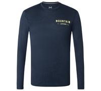 super.natural - Skiing Gear L/S - Haut à manches longues - M - blue iris melange / feather grey / illuminating