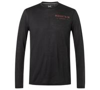 super.natural - Skiing Gear L/S - Haut à manches longues - S - jet black melange / feather grey / aurora red