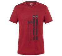 super.natural - Skiing Gear Tee - Haut en mérinos - M - sun dried tomato / black ink / vapor grey