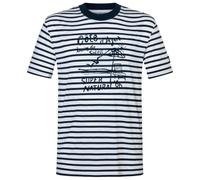 super.natural - Stripe Cote D'Azur Bio Jersey Tee - Haut en mérinos - M - fresh white / navy stripe / salute
