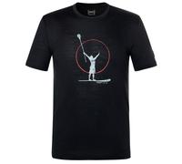 super.natural - Sunset Paddle Tour Tee - Haut en mérinos - 46 - S - jet black / vapor grey / high risk red
