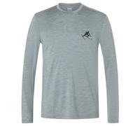 super.natural - Toni Bio Jersey L/S - Haut à manches longues - M - cashmere grey melange / jet black / fresh white
