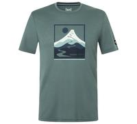 super.natural - Trace Hill Tee - Haut en mérinos - S - balsam green / various