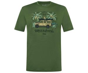 super.natural - Tropicar Tee - Haut en mérinos - M - chive / various