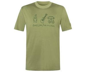 super.natural - Van Life Bio Jersey Tee - Haut en mérinos - S - sage / leaf melange