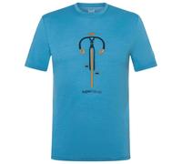 super.natural - Vintage Bike Tee - Haut en mérinos - 46 - S - blue heaven / blueberry / dried tobacco