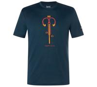 super.natural - Vintage Bike Tee - Haut en mérinos - 56 - XXL - blueberry / high risk red / dried tobacco