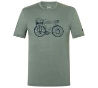 super.natural - Wander Wheel Tee - Haut en mérinos - S - eucalyptus / blueberry