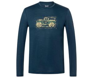 super.natural - Willi L/S - Haut en mérinos - M - blueberry / various