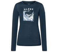 super.natural - Women's Alpes L/S - Haut à manches longues - XL - blueberry / forget me not blue / fresh white