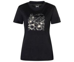 super.natural - Women's Cactus World Bio Jersey Tee - Haut en mérinos - M - jet black / various