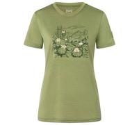 super.natural - Women's Cactus World Bio Jersey Tee - Haut en mérinos - M - sage / various