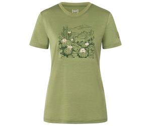 super.natural - Women's Cactus World Bio Jersey Tee - Haut en mérinos - S - sage / various
