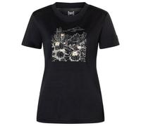 super.natural - Women's Cactus World Bio Jersey Tee - Haut en mérinos - XL - jet black / various