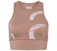 super.natural - Women's Capital Logo LF Top - Brassière - S - mountain trail / dusty rose
