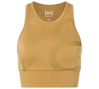 super.natural - Women's Capital Logo LF Top - Brassière - S - sahara / dried tobacco