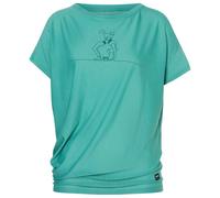 super.natural - Women's Cat Yoga Loose Tee - Haut en mérinos - S - lagoon green / pacific