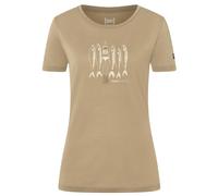 super.natural - Women's Copper Sardine Tee - Haut en mérinos - M - oak / semolina / copper