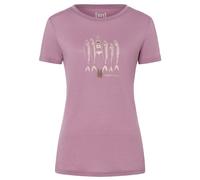 super.natural - Women's Copper Sardine Tee - Haut en mérinos - XS - orchid / semolina / copper