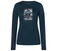 super.natural - Women's Crazy Mouse L/S - Haut en mérinos - XS - blueberry / various