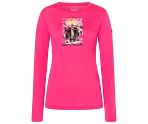 super.natural - Women's Crazy Mouse L/S - Haut en mérinos - XS - pinky rose / various