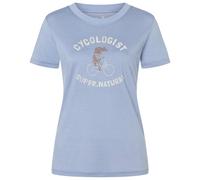 super.natural - Women's Cycologist Bio Jersey Tee - Haut en mérinos - M - forget me not blue / tapioca / mountain trail