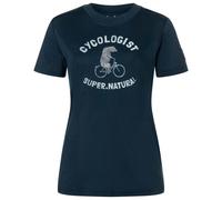 super.natural - Women's Cycologist Bio Jersey Tee - Haut en mérinos - XL - blueberry / tapioca / mountain trail