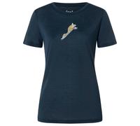 super.natural - Women's Duck Dive Tee - Haut en mérinos - XS - blueberry / various