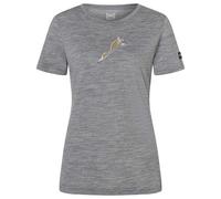 super.natural - Women's Duck Dive Tee - Haut en mérinos - XS - cashmere grey melange / various