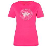 super.natural - Women's Exploring Tee - Haut en mérinos - XL - pinky rose / white stone