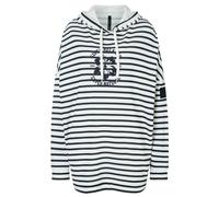 super.natural - Women's Feel Good Stripe Hibiskus Bio Hoodie - Sweat à capuche - L - stripe / salute